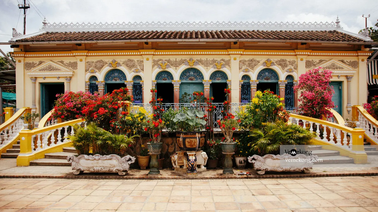 Binh Thuy Ancient House in Can Tho showcasing traditional Vietnamese architecture with French colonial influences