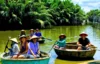 Mekong basket boat tour with local people through coconut forest canals in southern Vietnam
