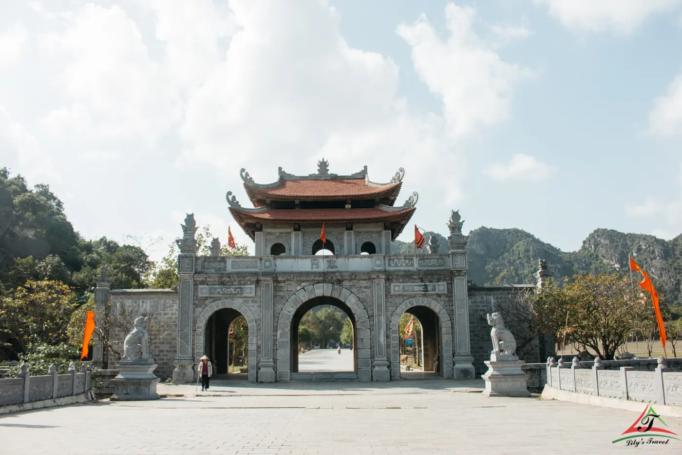 Ninh Binh travel at Hoa Lu Ancient Capital with historic temples and limestone mountains
