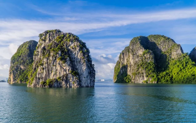 Halong Bay limestone islands in Vietnam – a must-visit destination in any Vietnam travel guide