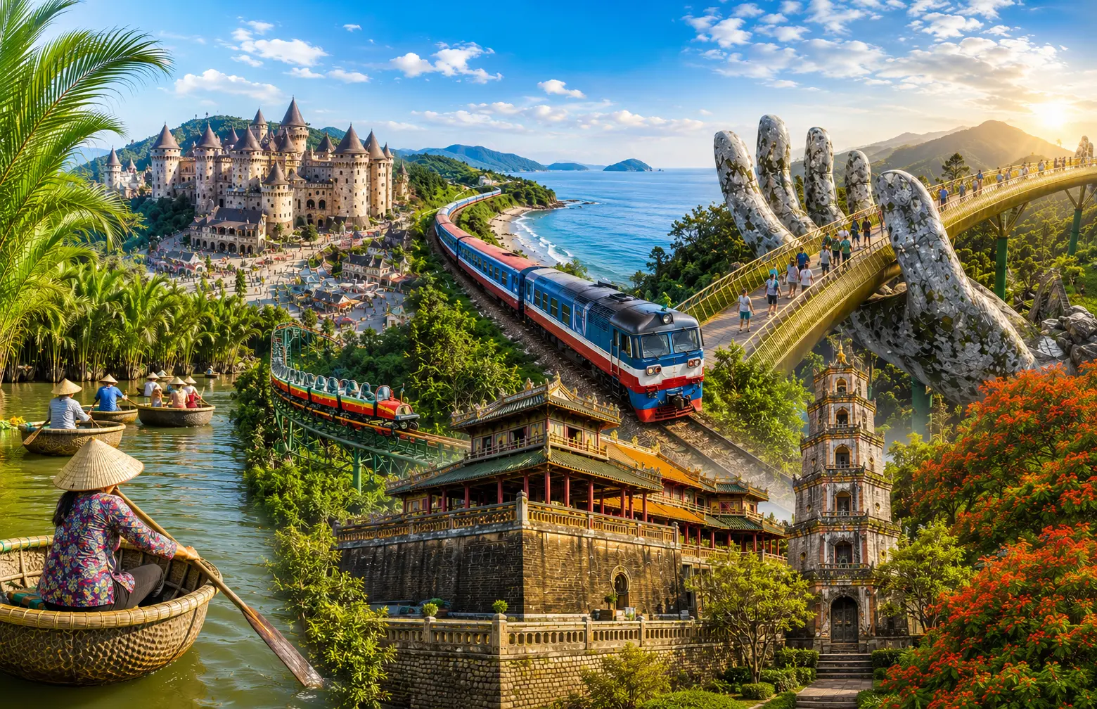 Vietnam tour with Startour featuring Ba Na Hills, Golden Bridge, Hue, Hoi An, scenic beaches and cultural landmarks